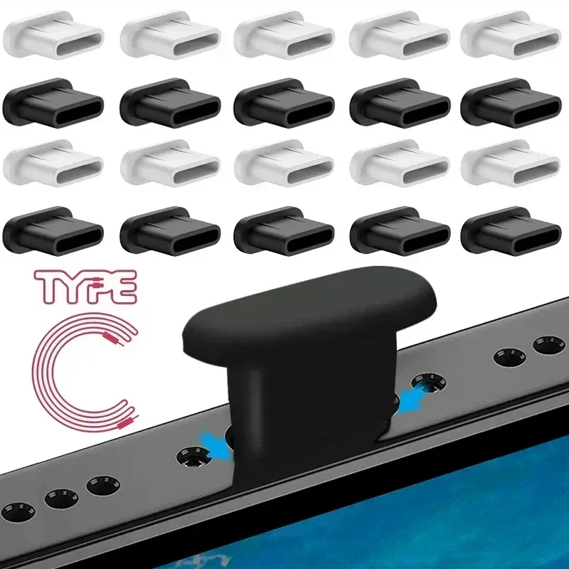 Type C Dust Plugs 1-10PCS for Samsung Xiaomi Huawei Phones Tablet USB C Protector Stopper Caps