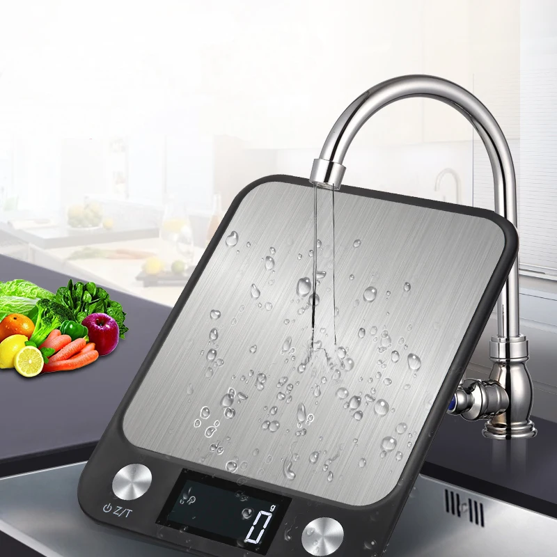 Digital Scale Kitchen Scale Weighing Tools LCD Display 10kg/1g Multi-function Digital Food Kitchen Scale Stainless Steel Weighing Food Scale Cooking Tools Balance