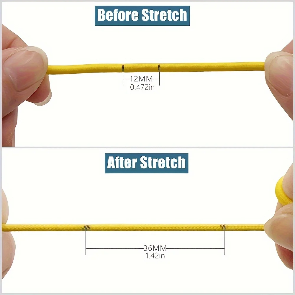 3 Yards 3mm Round Elastics Bungee Shock Cord Elastic Rope Rubber Band Strap String Cordon Shoelaces Sewing Accessories – Detail 4