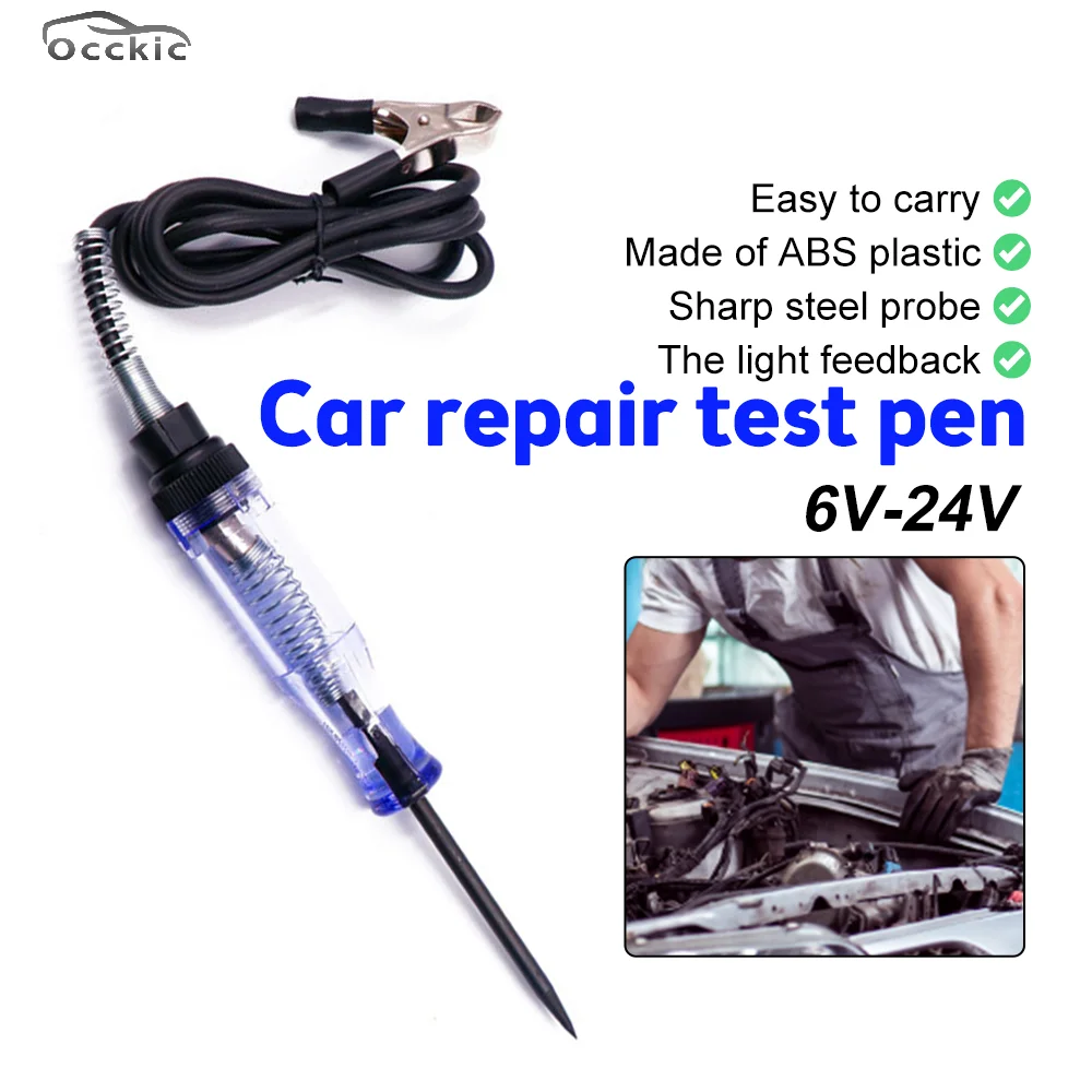 6V-24V Car Circuit Tester Sonda Di Tensione Penna Led Luce Auto Per Veicoli Penna Di Prova Strumenti Di Manutenzione Dell'Automobile Linea Tester