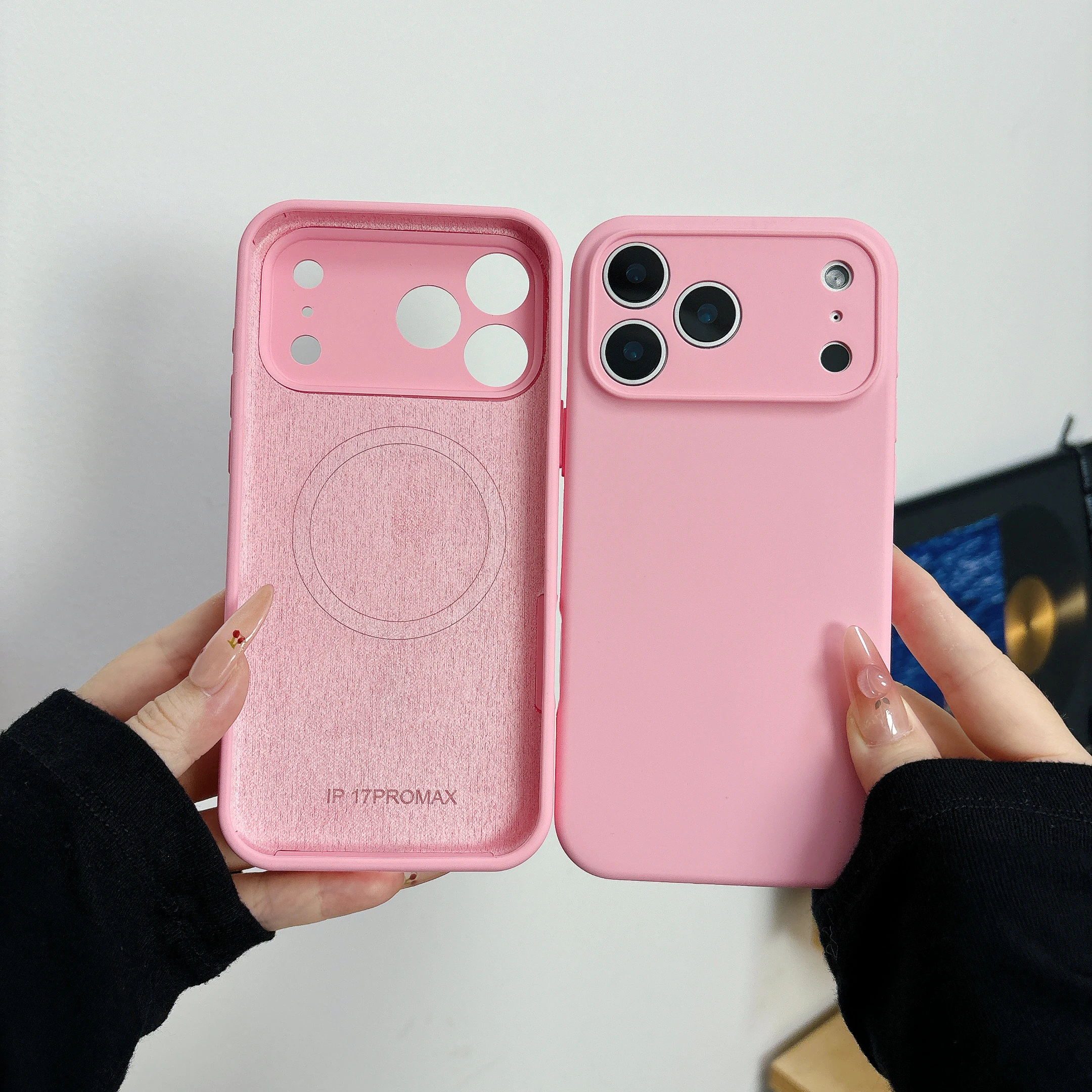 Luxury Liquid Silicone Magnetic Case with Lens Protection - Matte Soft Cover