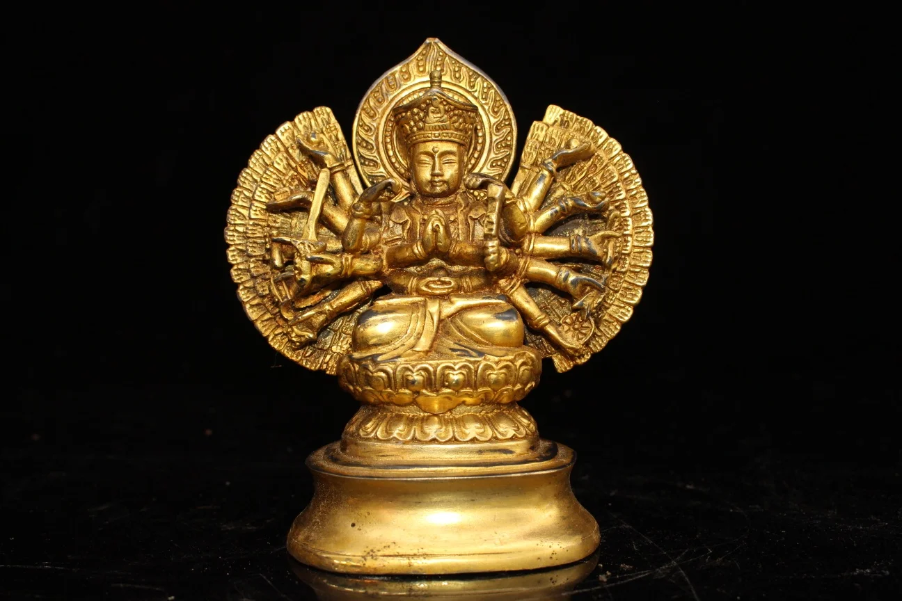 

Латунные позолоченные украшения Avalokitesvara из тысяч рук