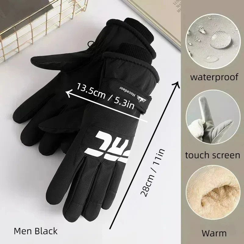 Winter Skiing Gloves Waterproof Antislip Snowboarding Touch Screen Thermal Thick Men Women Snowmobile Warm Riding Driving Gloves 6