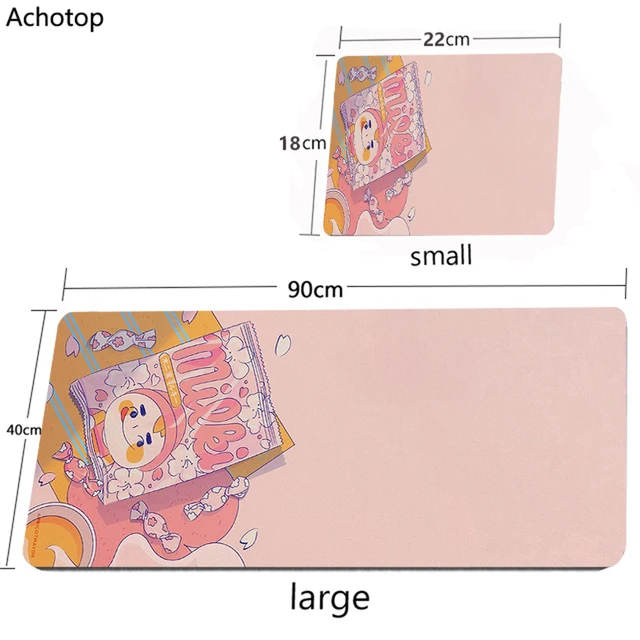 Pink Anime Mouse Pad Gamer Cute Kawaii XXL Gaming Mousepad Rubber Otaku Locking Edge 900X400MM Laptop Notebook Keyboard Desk Mat CN00263 CUTE (2)