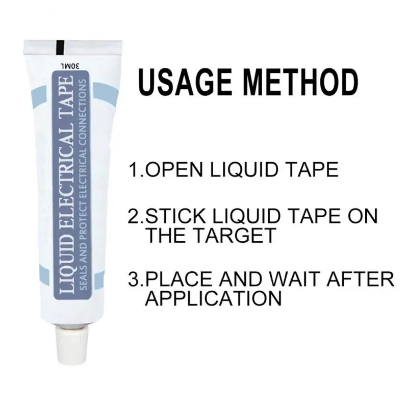 30/50ml Liquid Insulating Tape Repair Rubber Electrical Wire Cable Coat Fix Line Glue Wide Range Liquid Insulation Paste Tape electrical tape electrical insulating tape electrical repair liquid electrical sealant