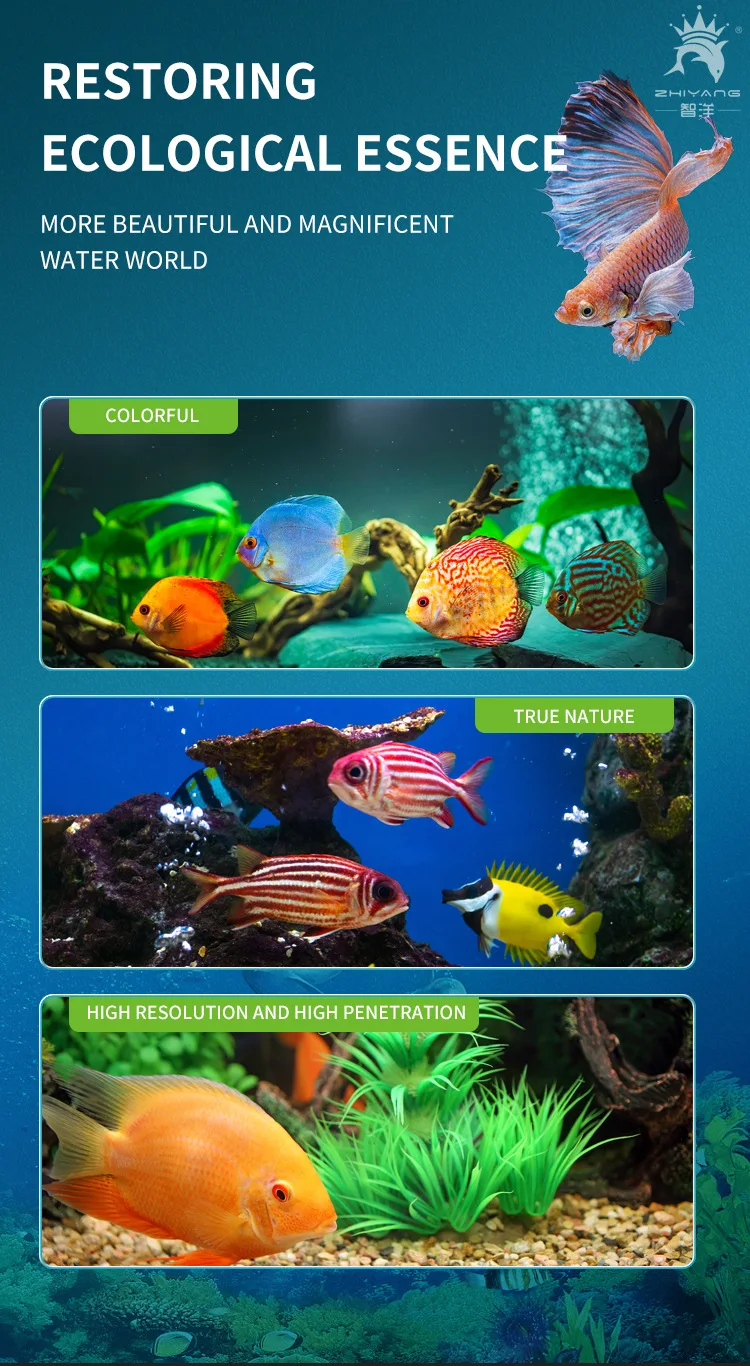 Aquarium LED Light Super Slim Fish Tank Aquatic Plant Grow Lighting Waterproof Bright Clip Lamp RGB LED 20-63cm for Fish Tank