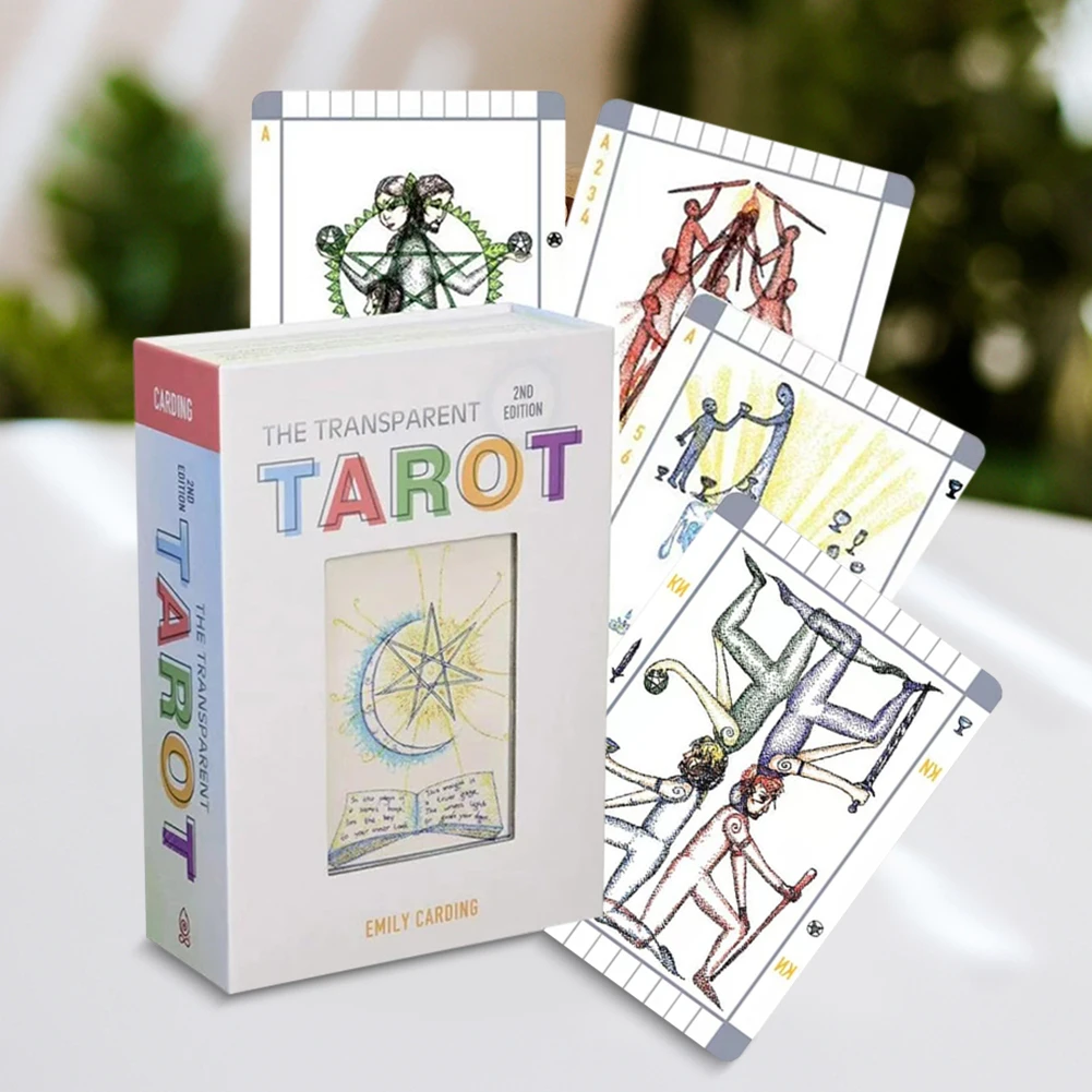 Transparent Tarot Classic Card Deck Tarot Cards For Fortunetelling Party Board Game Card Deck Fortune Telling Game