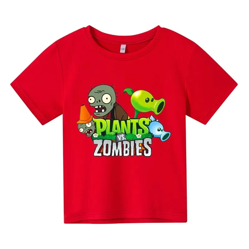 Funny T Shirt Cotton Men Women Pvz Plants Vs Zombie Plants Vs Zombie 2 Print Kids T Shirts Video Game Garden Warfare Plants 5