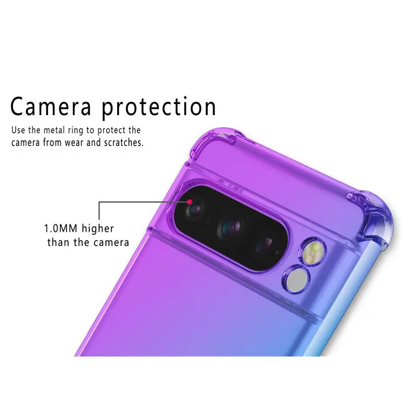 Gradient Airbag TPU Shockproof Protective Phone Case Cover