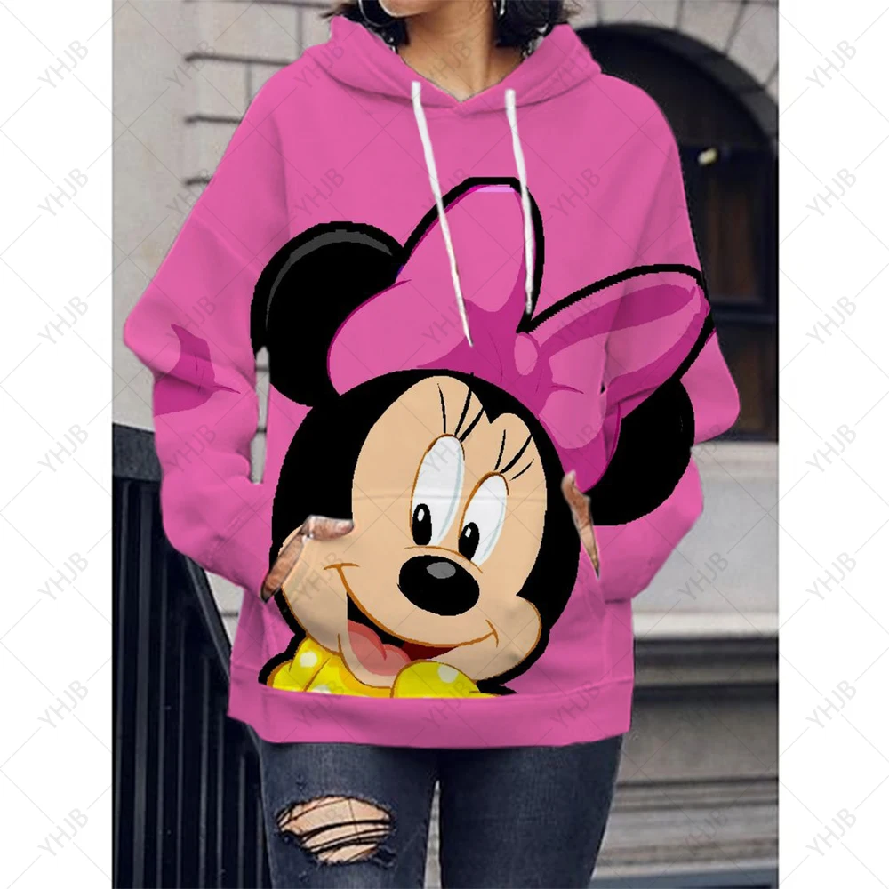 

Kawaii Y2K Hoodie Women Hoodies Pullover Harajuku Sweatshirts Disney Minnie Mickey Mouse print Hoody Hooded Ropa Mujer Sudaderas