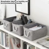 Storage Baskets for Shelves Collapsible Storage Bin Rectangular Organizer Bins with Handles Foldable Fabric Storage Box 2