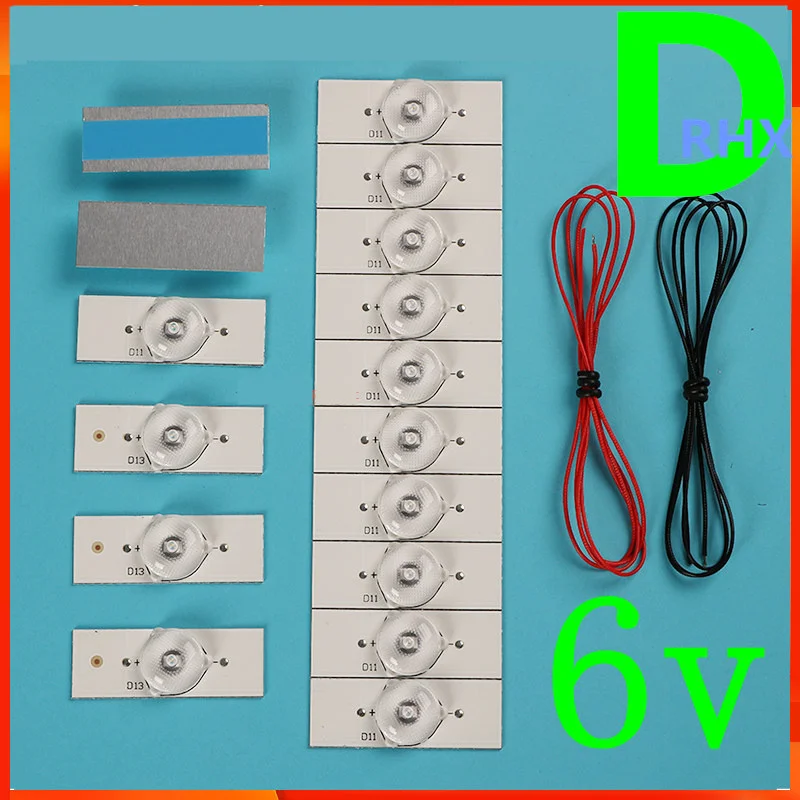 3V 6V Square lens aluminum lamp strip Concave Lens for LED Backlight Strip Repair TV Hisense TCL Konka Skyworth led strip