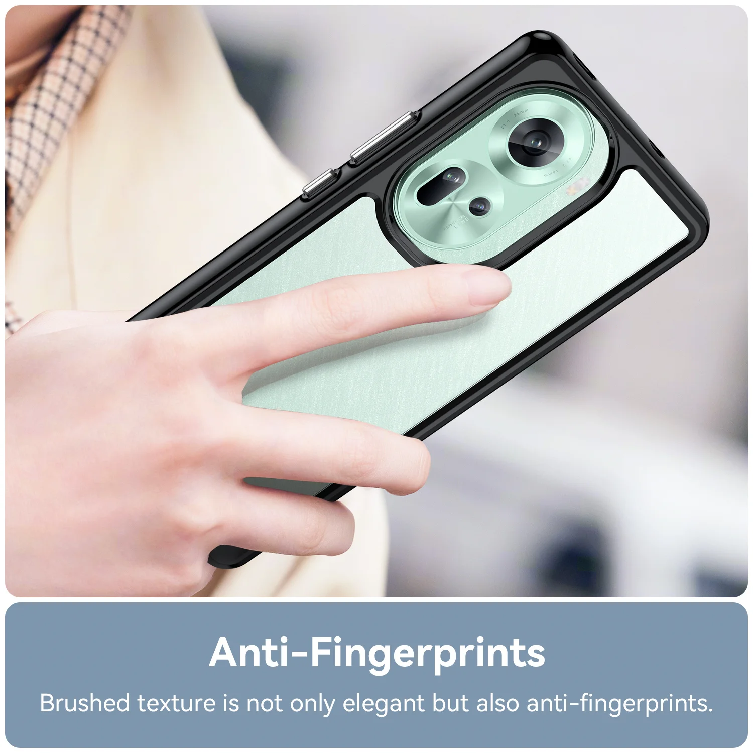 Vibrant Transparent TPU Protective Case with Shockproof Clear Frame