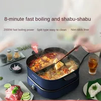 220V 6L Non-stick Electric Hot Pot 2 Flavor Cooker Available Split Type Multi Cooker Home Frying Pan 1