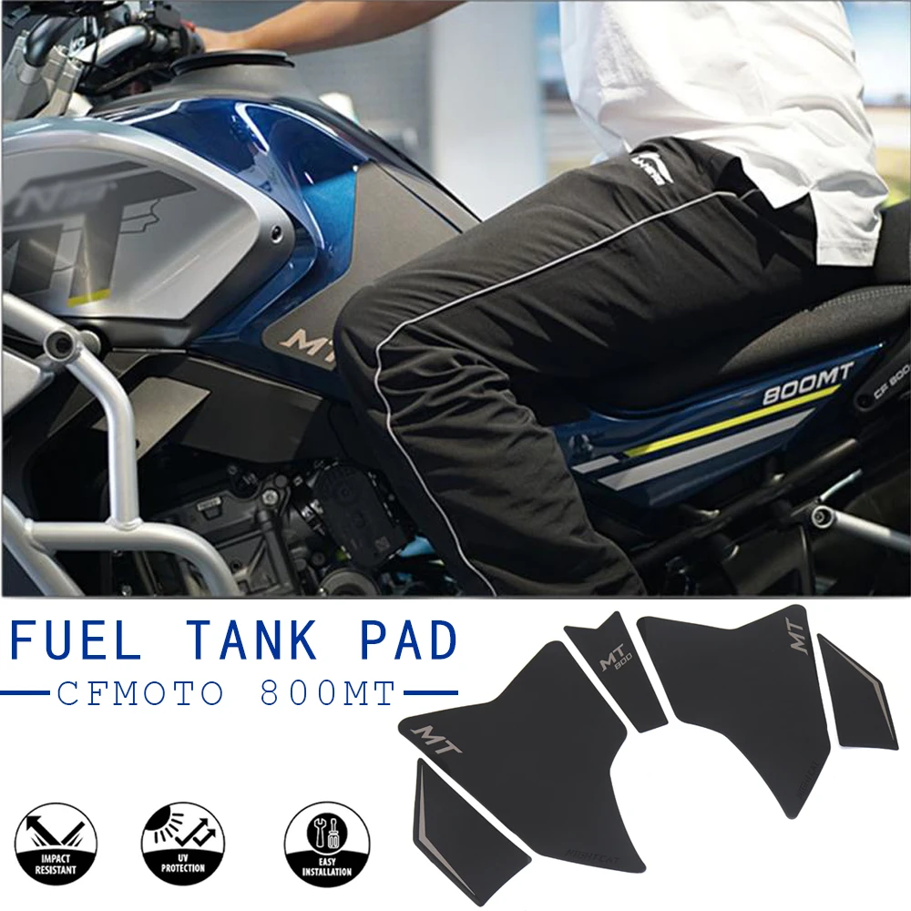 8pcs motorcycle fuel tank knee pad heat insulation side sticker protector decoration compatible for rz z450 New Motorcycle For CFMOTO 800MT 800 MT 800 mt 3M Fuel Tank Pad Protector sticker Knee Grip Antiskid Side Decal Kit Decoration