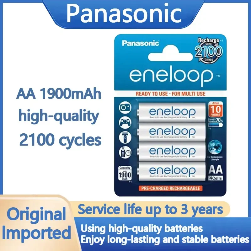

8-200 шт. Новинка Panasonic Eneloop Оригинальная батарея Pro 1,2 в AA 2100 мАч Ni-MH камера Фонарик Игрушка предварительно Заряженная аккумуляторная батарея