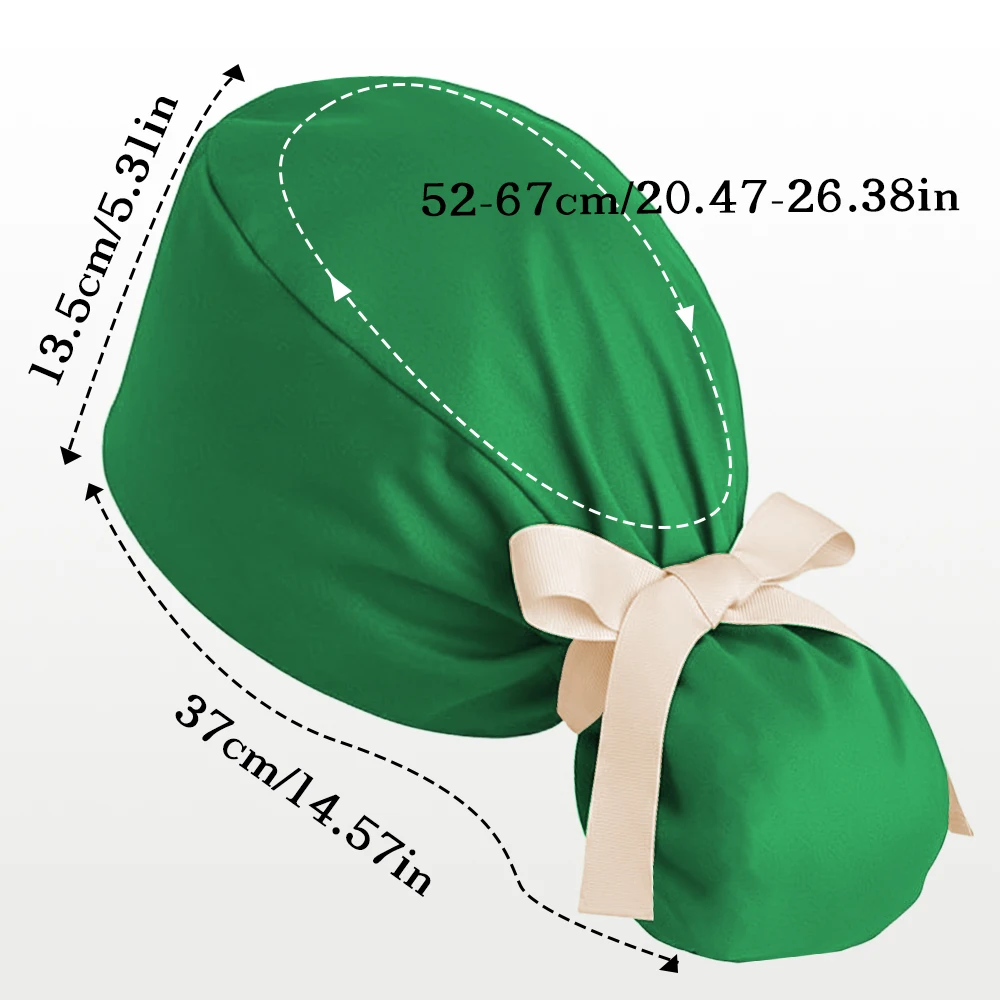Satin Lined Silky Green Scrub Cap