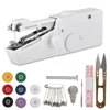 Household Portable Sewing Machine Repair Quick Stitch Sew Needlework Cordless Clothes Fabrics Mini Handheld Sewing Machine 3