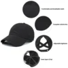 Breathable Fashion Unisex Baseball Cap Solid Color Cross Ponytail Baseball Cap for Outside Sun Protections 3