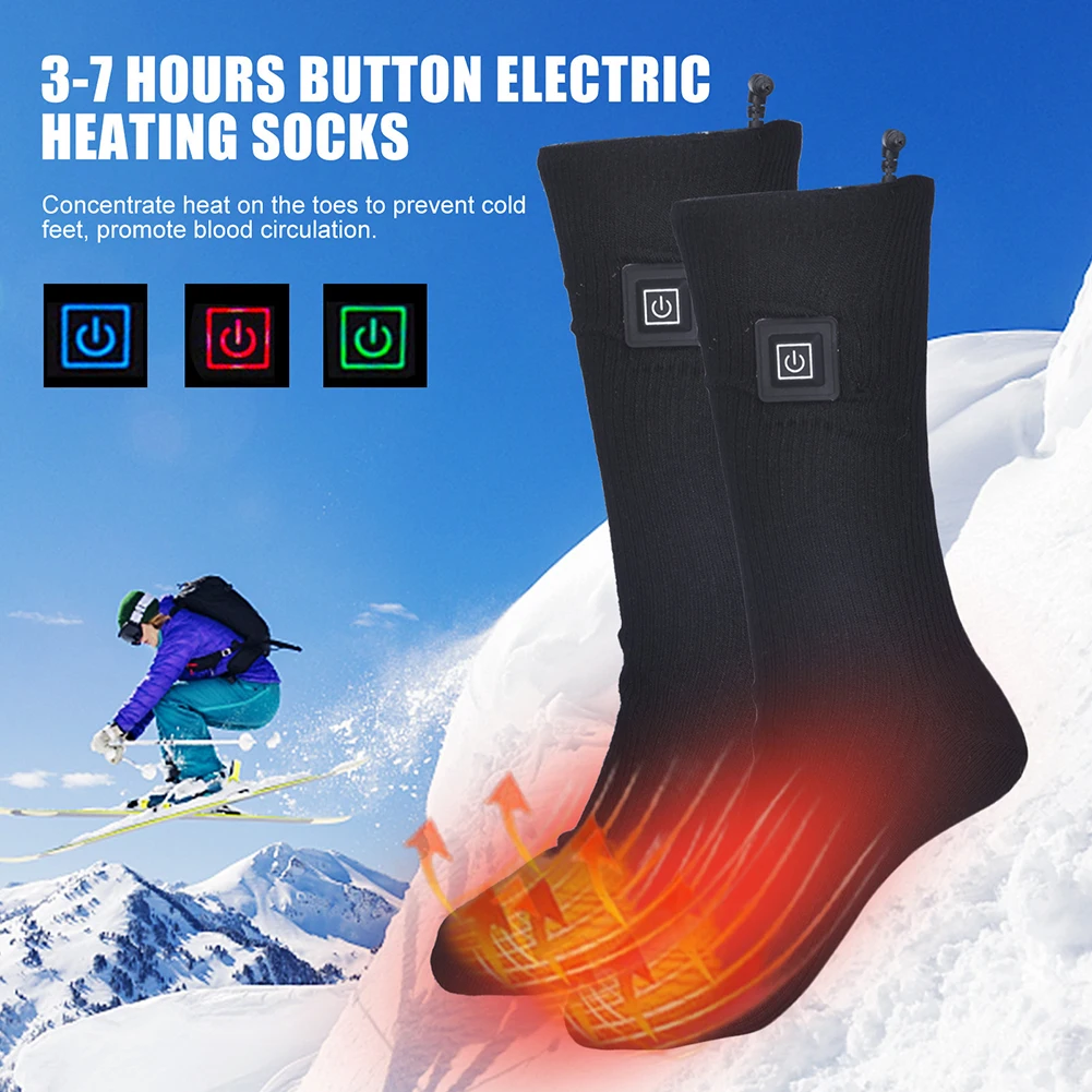 Chaussettes chauffantes électriques Batterie rechargeable  Chaussettes  chauffantes Hommes Femmes Batterie-Hiver-Aliexpress