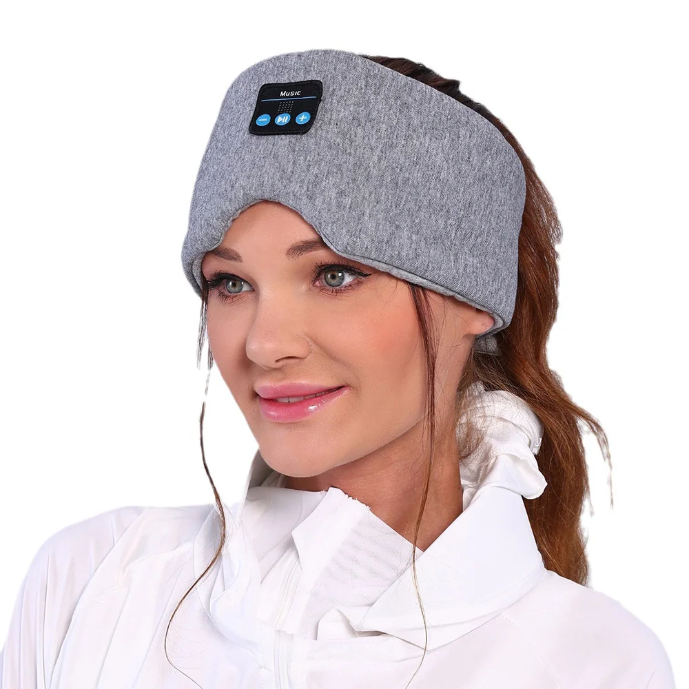 Bluetooth Eye Mask with Headphones Sleeping Soft Cotton Blindfold Wireless Sleep Mask with Speaker Travel Meditation Night Shift