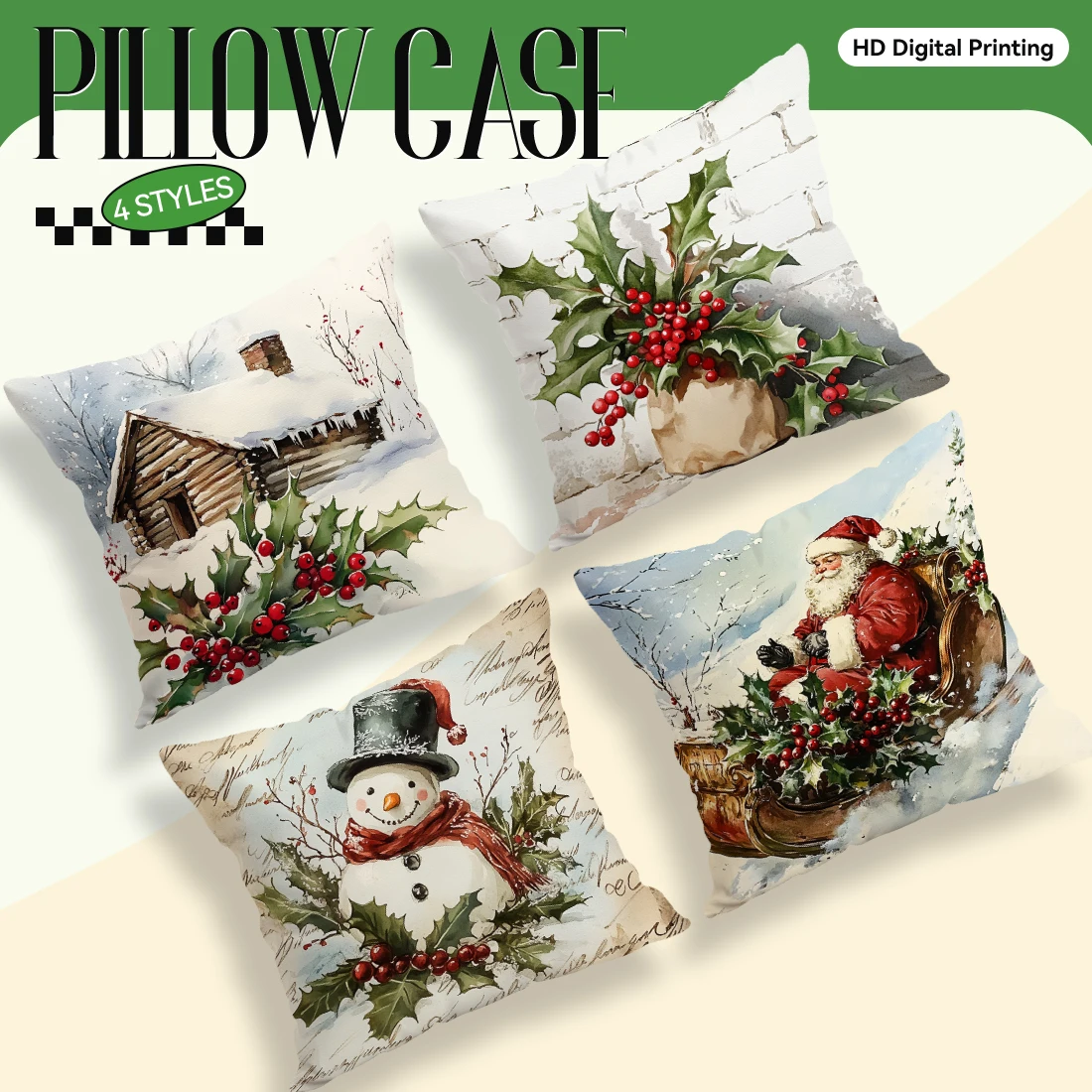 Vintage Cushion Cover Set 12