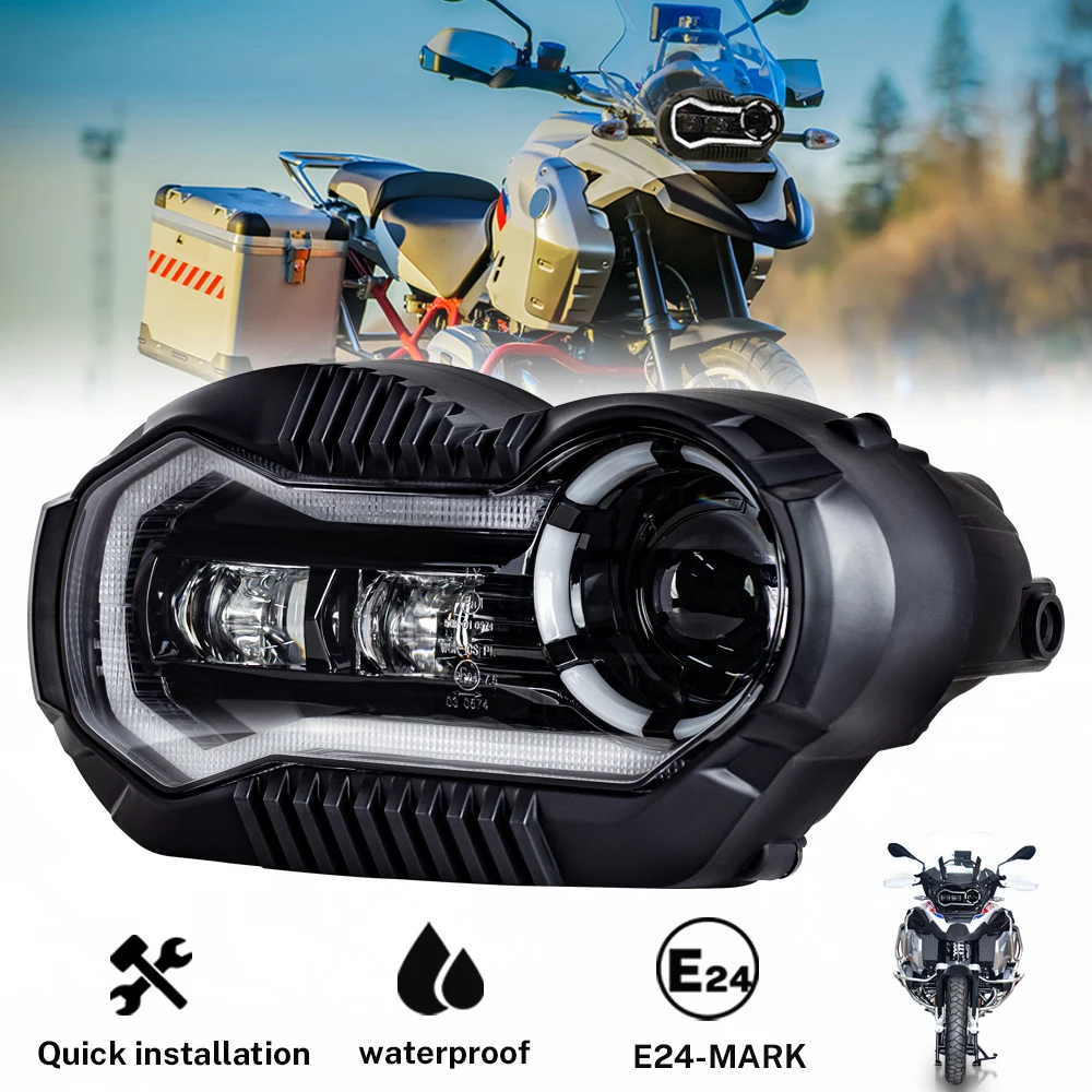 E24 E9 E-Mark Approvato 65W Moto Led Proiettore Gruppo Faro Per Bmw R1200Gs Adventure Led Drl Fendinebbia 2005-2013