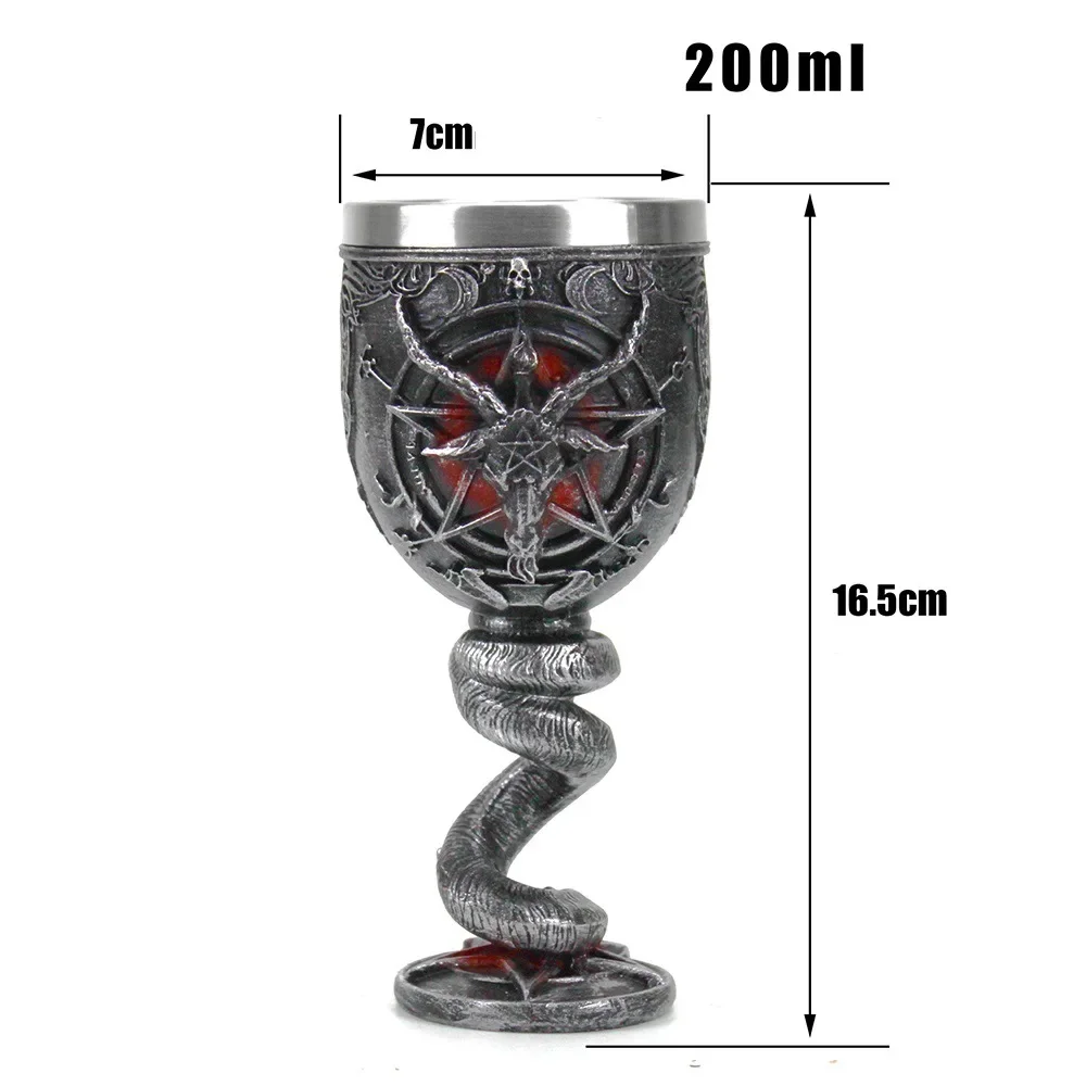 Whiskey Glass, Glass Drinkware 600ml 200ml Baphomet Pentagram Horn Goblet Wine Glass Gothic Pagan Mystical Coffee Beer Mugs Tankard Mystic Wicca Fan Gift