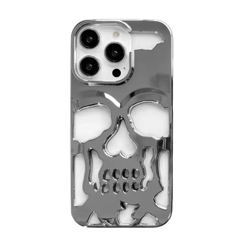 Skull Ghostface Heat Dissipation Halloween Phone Case with Cool Hollow Design