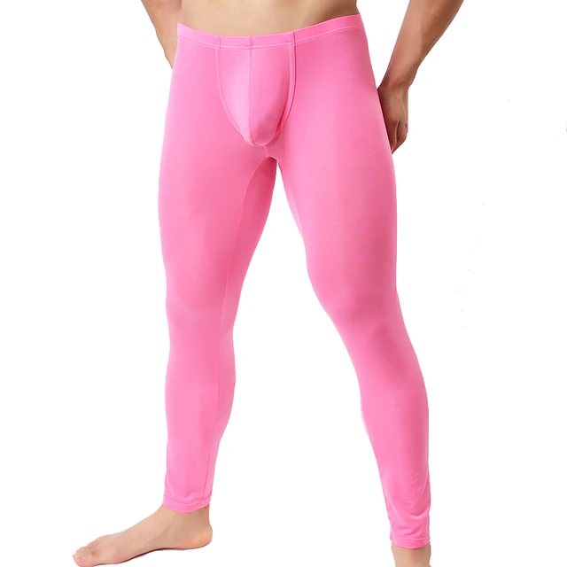 Men's Sexy Long Johns Ice Silk Ultra 