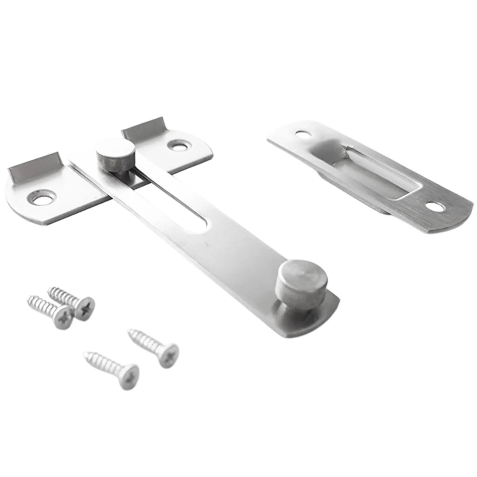 Barn Door Latch Stainless Steel Latch Safety Sliding Barn Door Lock Door Latch Buckle For Barn Garden Bathroom Outdoor Garage