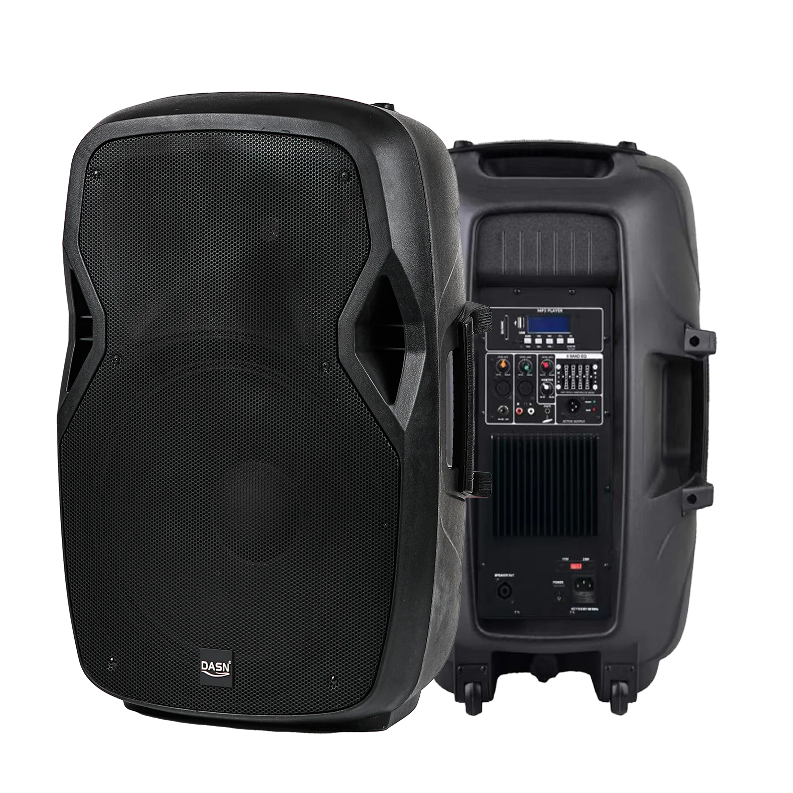 

DASN SCF12AB 12'' Inch 600W Professional Active Plastic Full Frequency DJ Sound Home Theater Audio PA Speaker With Wheels