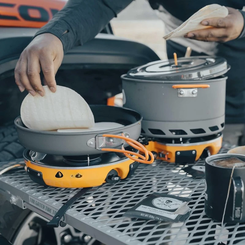 Genesis Basecamp Backpacking and Camping Stove Cooking System with Camping Cookware 3