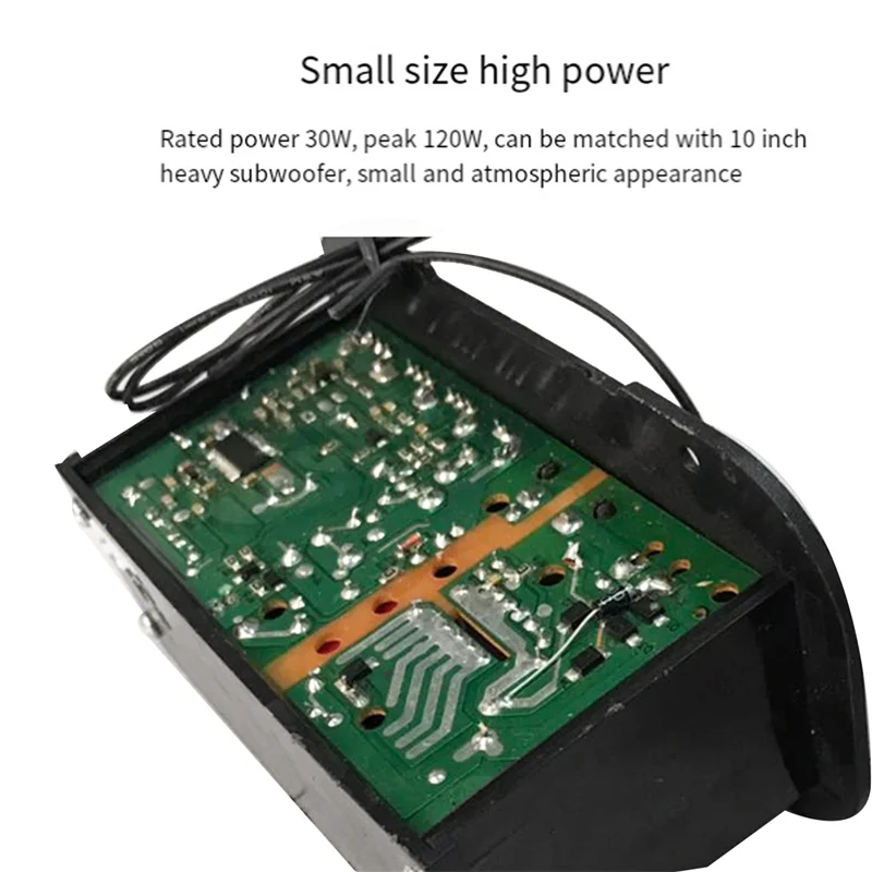 #531F 12V 24V Bluetooth Amplifier Board for 10In Subwoofer Speaker(US Plug) (Black)
