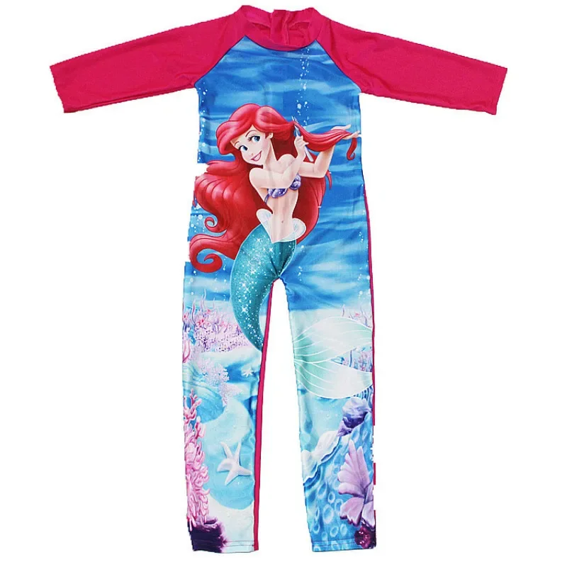 Children Swimwear Boys Girl One Piece Swimsuits Swimwear Bathing Suit Spiderman Cars McQueen Frozen Elsa Long Sleeve Swimming Kids Sport Beachwear