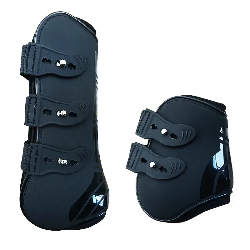 Front Hind Leg Boots Adjustable Horse Leg Boots Equine Front Hind Leg Guard Equestrian Tendon Protection Horse Hock Brace 2