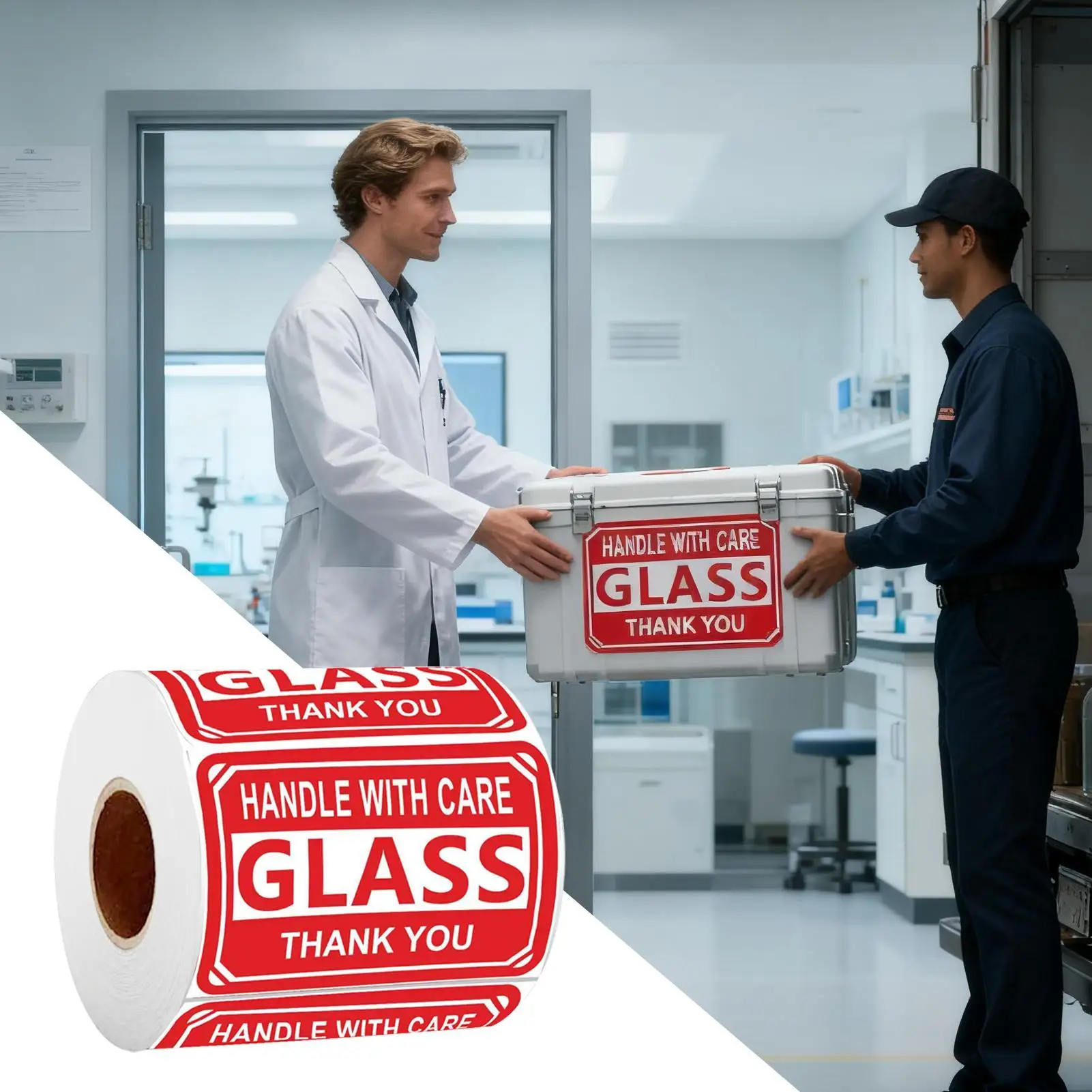 Fragile Sticker Warning Labels 250-piece Handle With Care Fragile Warning Stickers For Boxes Business Dishes Materials Glass