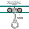 Taller Strut Channel Trolley Assembly Heavy Duty Sliding Door Linear Guide Bearing Top Mounted Channel Steel Shaft Hanging Wheel 4