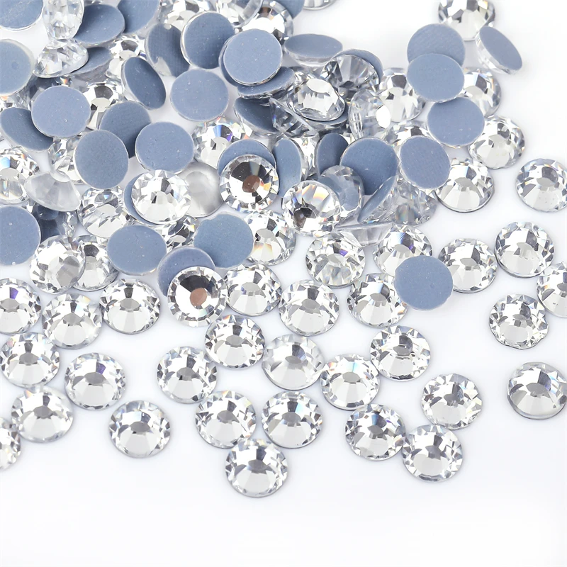 30 Colors Crystal AB Mix Glass Hot Fix Rhinestones For Clothing Decoration Garment Flat Back Iron On Rhinestone