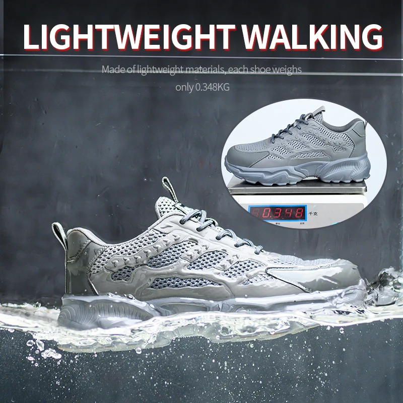 أحذية عمل صيفية مع أحذية خفيفة الوزن قابلة للتنفس،...