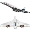 10318 Concorde Airbus Building Blocks Technical 105CM AirPlane Model Brick Educational Toys for Children Christmas Gifts 3