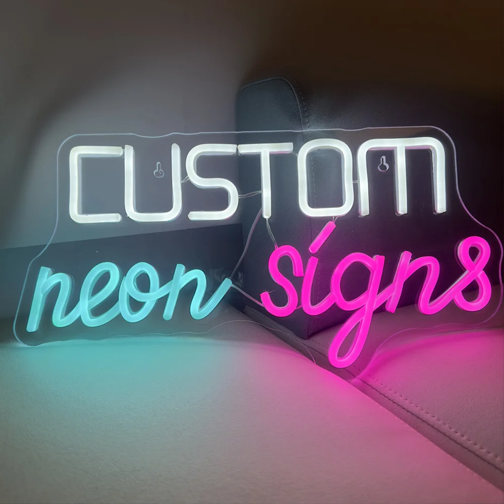 Custom Neon Led Light Personalized Custom Logo Wall Decor Neon Sign For Store Wedding Happy Birthday Party Bar Neon Sign 2