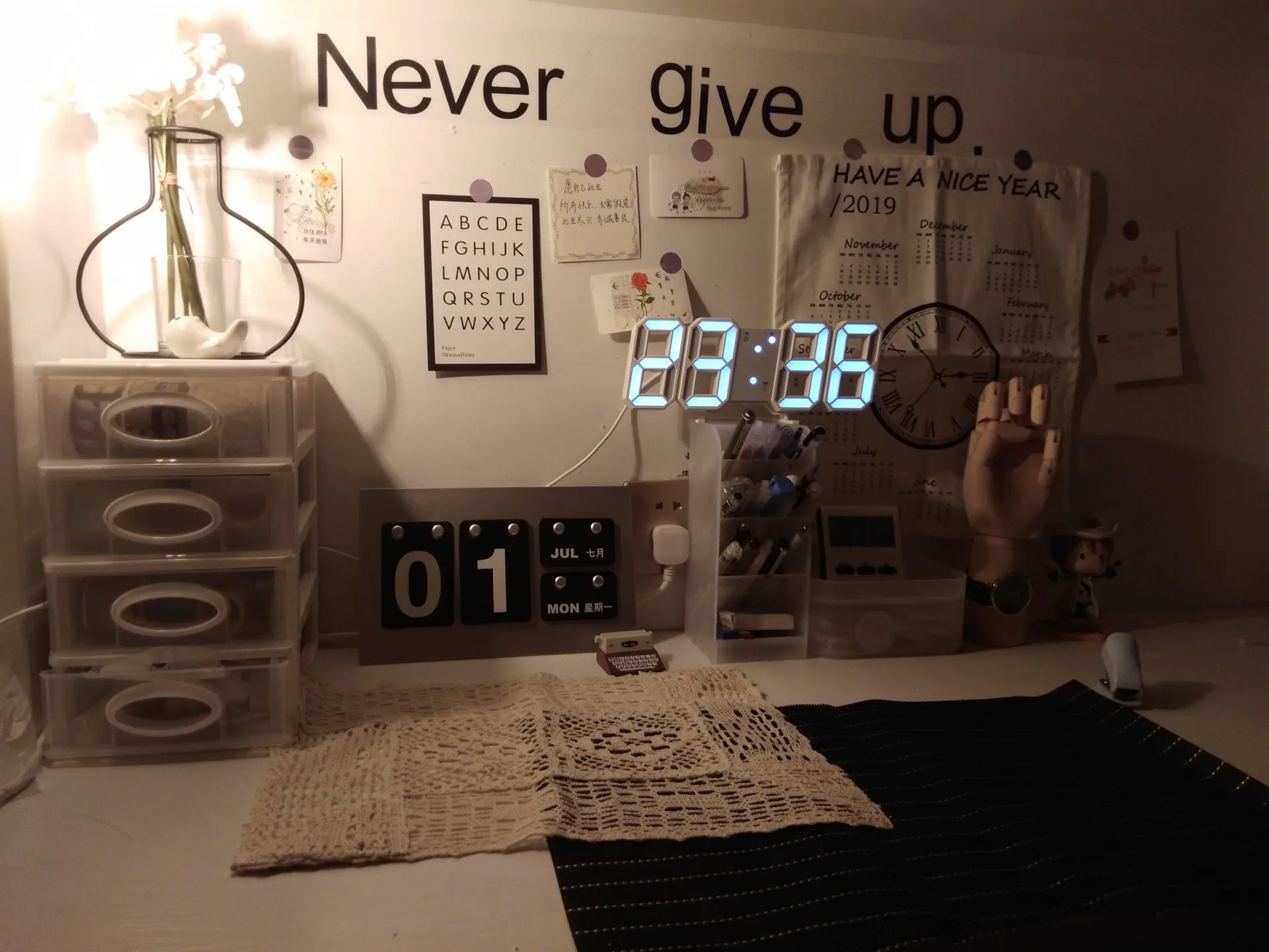 Description Picture 6 of item3D LED Digital Clock Luminous Fashion Wall Clock Multifunctional Creative USB Plug in Electronic Clock Home Decoration