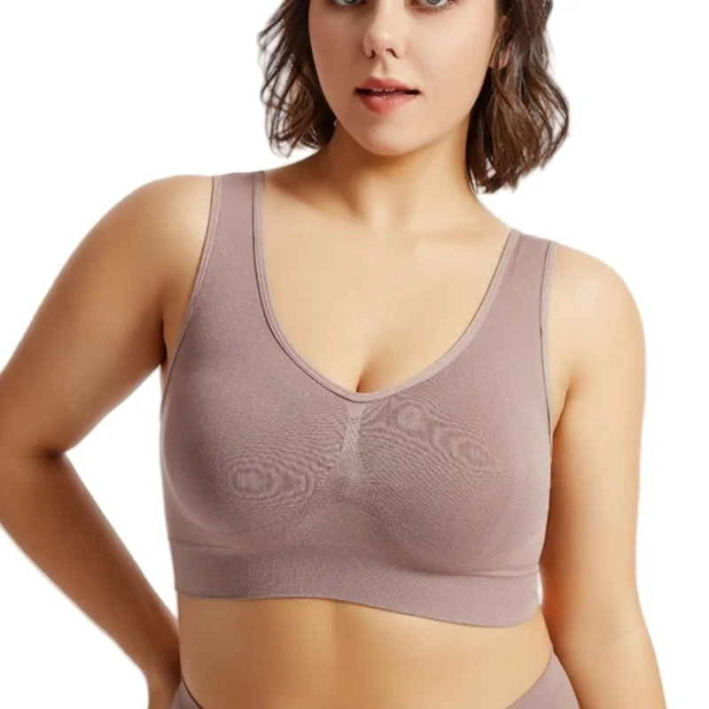 Seamless Sports Bras For Women Push-Up Bra Female Breathable Brassiere No Pads Bralette Solid Color Crop Top Sexy Lingerie S-5XL 3