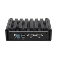 Fanless Intel N100 Mini PC DDR4 MSATA/M.2 NVMe/2.5 inch SATA 2x Gigabit Ethernet 2x DB9 RS232 2x HDMI2.0 DP WiFi Windows Linux 2
