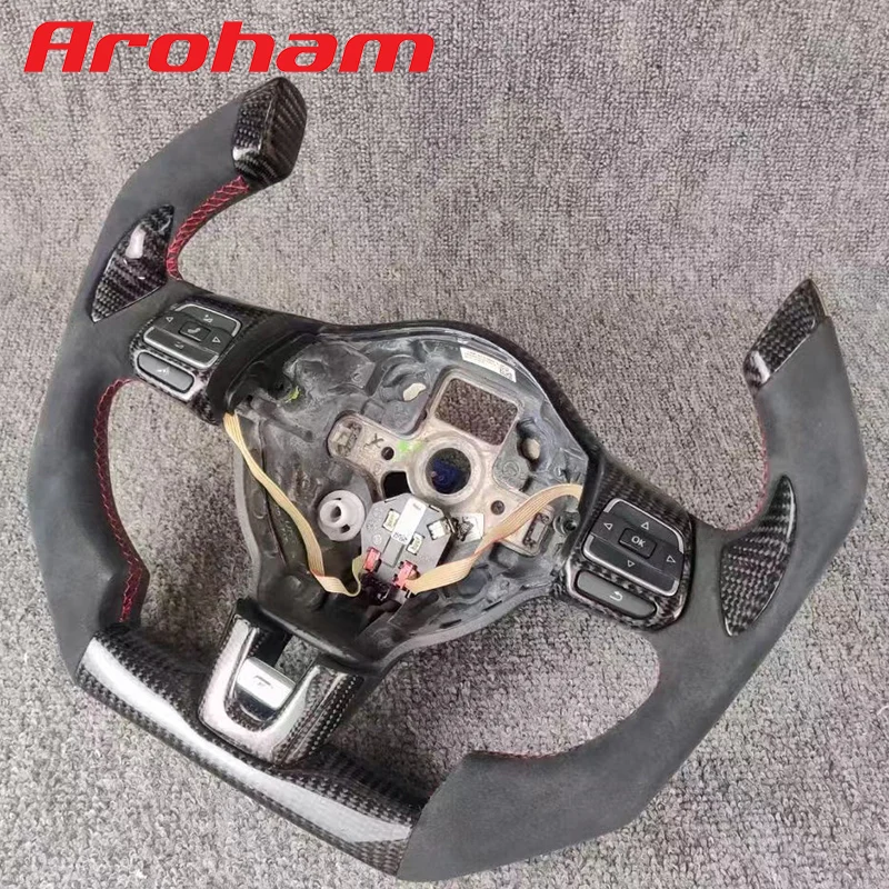 Aroham Carbon Faser Alcantara Lenkrad Für Volkswagen Golf 6 Gti Mk6 Vw Polo Gti Scirocco R Passat Cc R-Linie 2010