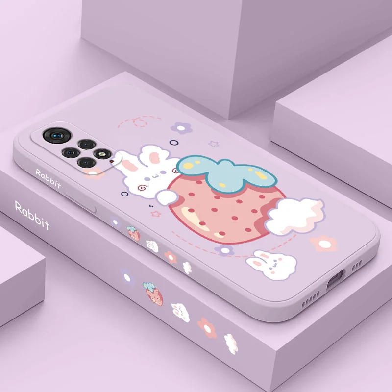 Strawberry Rabbit Phone Case - Cute Cartoon Design Cover