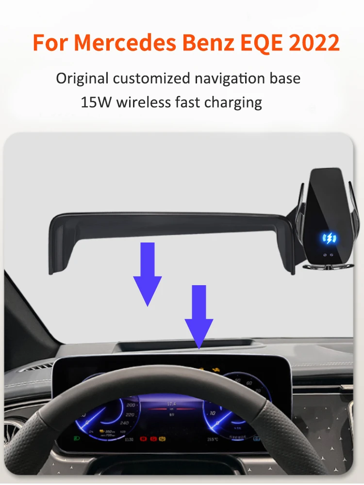 Car Phone Holder For Mercedesbenz Eqe 350 2022 Navigation Screen Stand Cell Phone Mount 15w
