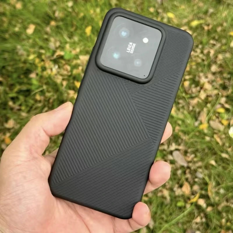 Geometric Matte Clear Stripe Slim Silicone Bumper Case - Stylish Protective Cover