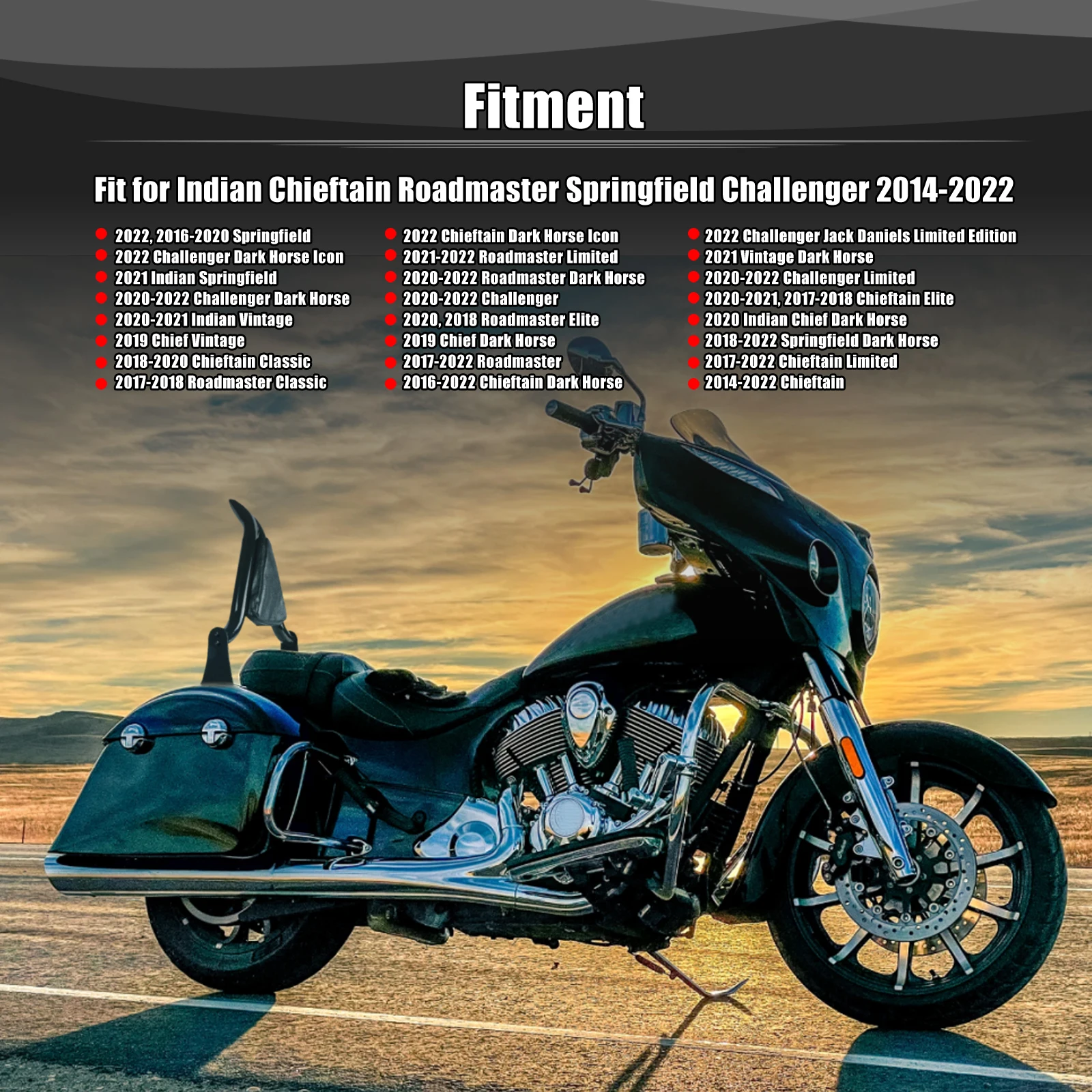 ZZNBBD オートバイトランク パッセンジャーバックレスト インディアン